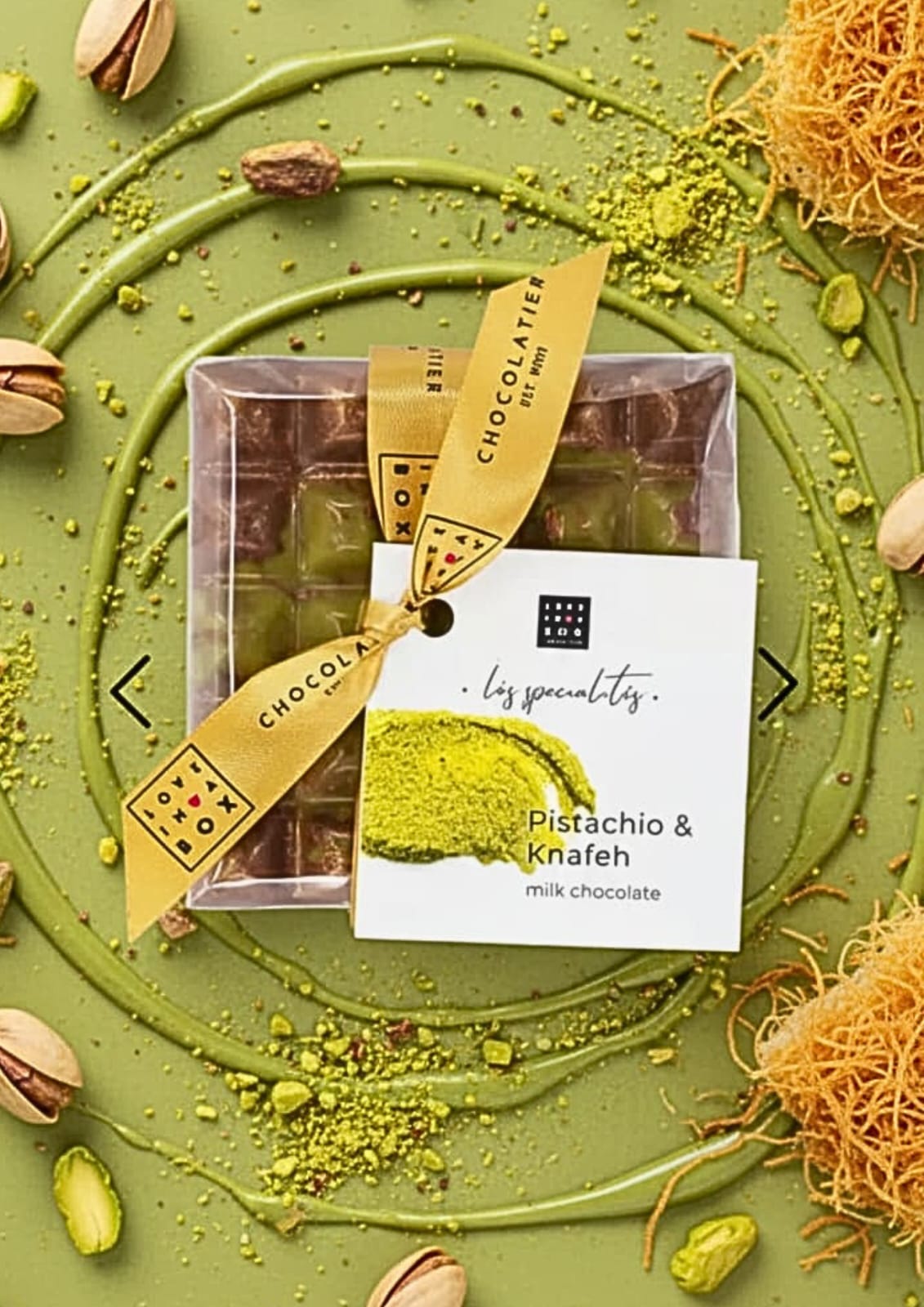 TABLETTE CHOCALAT PISTACHE KNAFEH