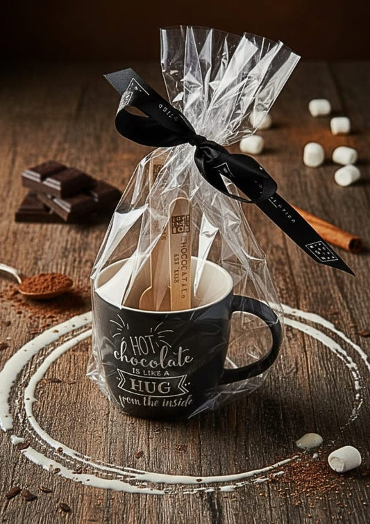 Cuillère à chocolat au lait 2 pièces +tasses